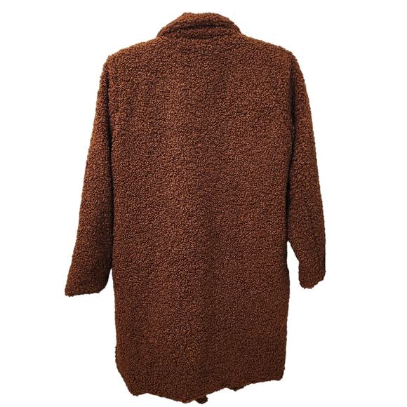 BLANK NYC brown faux shearling double-breasted teddy bear coat size medium - Picture 5 of 6
